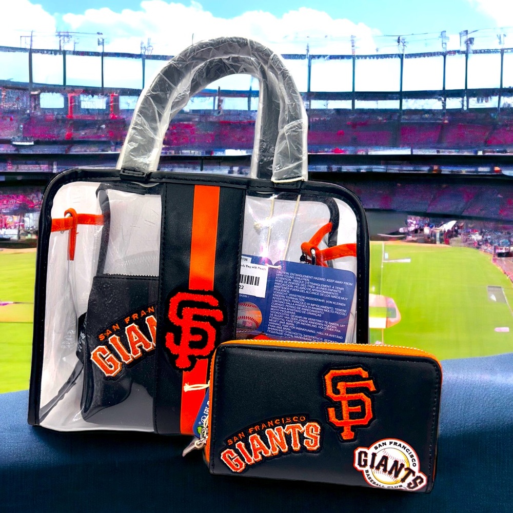 MLB SF Giants Stadium Crossbody Bag with Pouch and Matching wallet